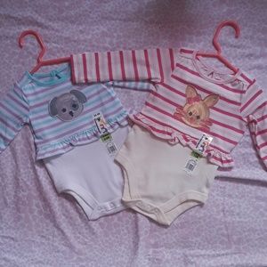 Two long sleeved body suits for girl